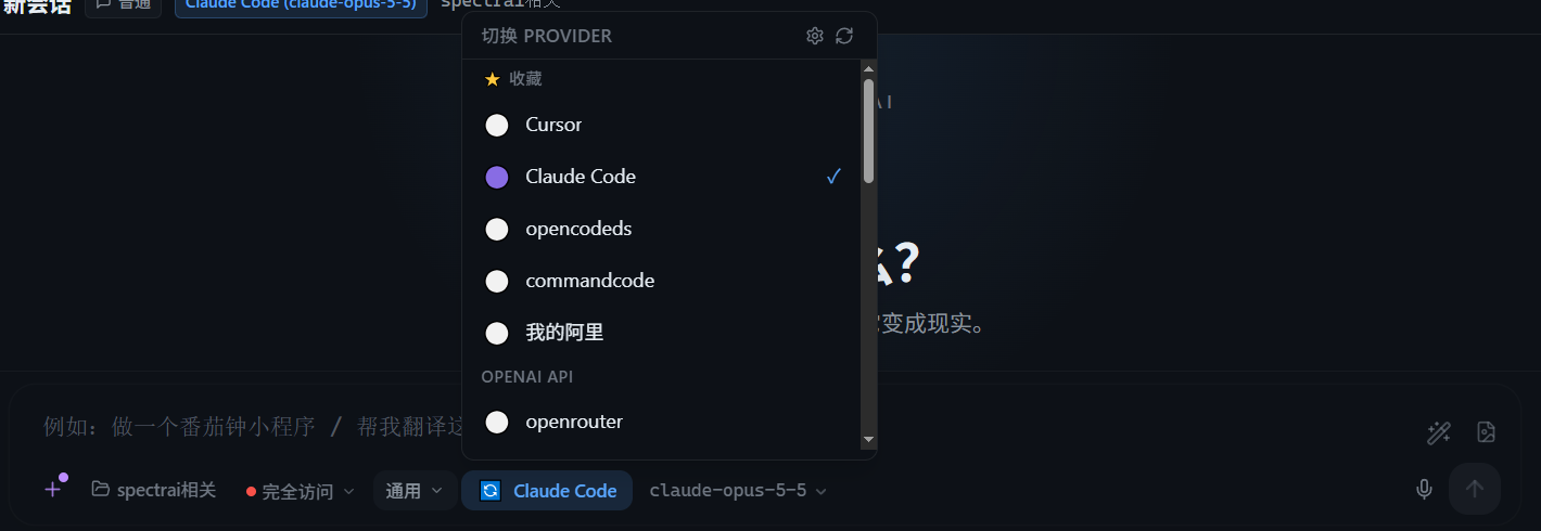 Provider 与模型选择